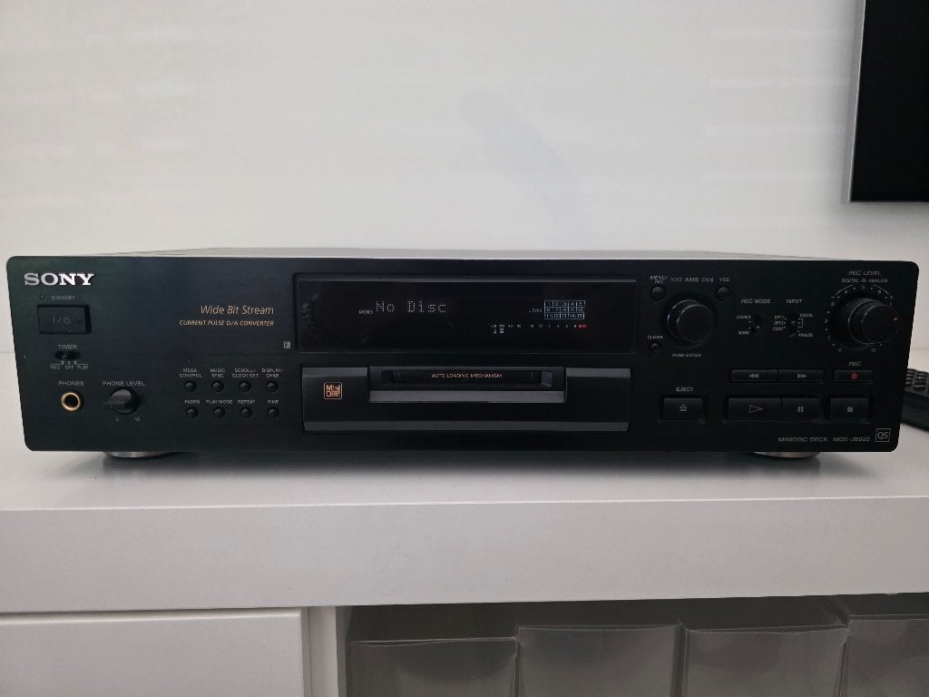Sony MDS-JB920 MiniDisc Deck, Ophalen, Minidisc-recorder