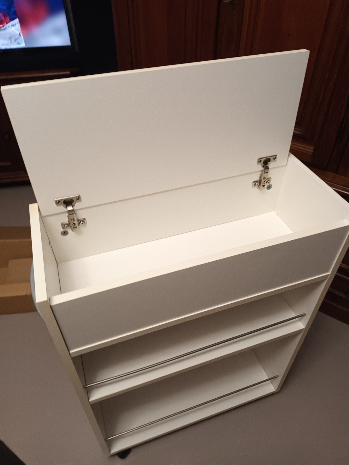 Nieuwe Verrijdbare trolley met klapdeksel - 60x25x85 cm, Ophalen of Verzenden, Nieuw