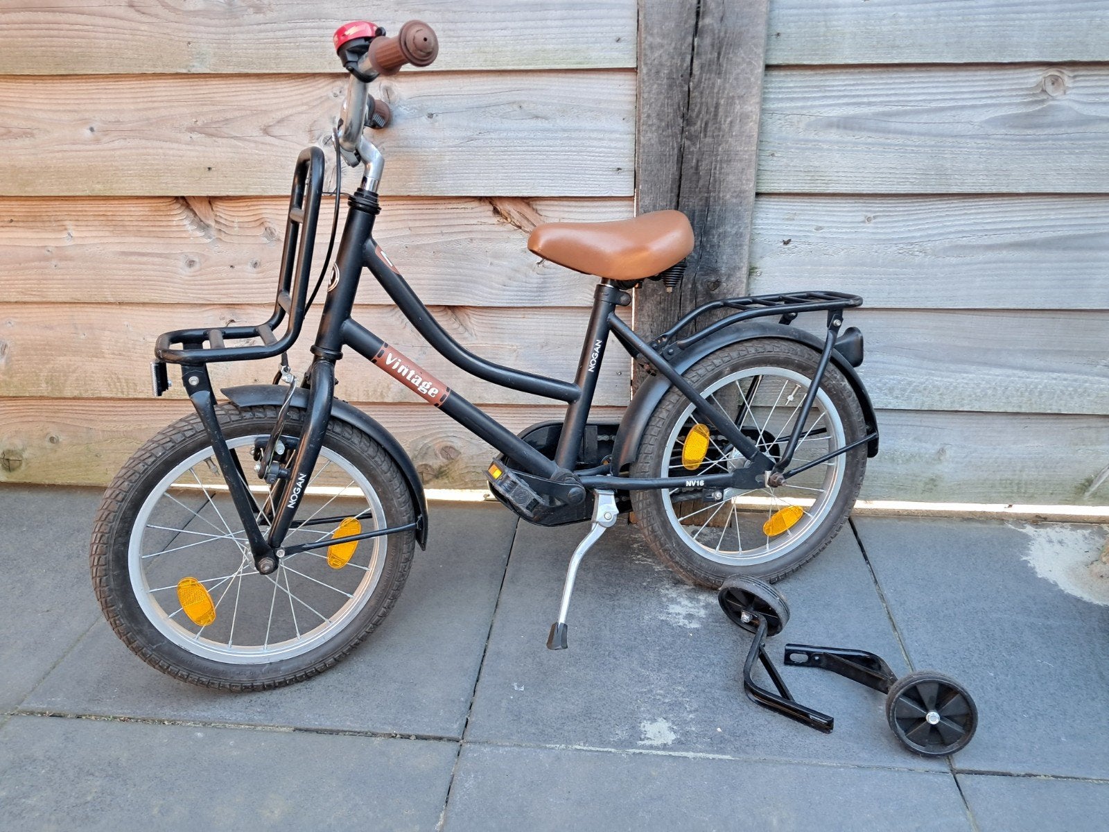 Stoere nette kinderfiets 16 inch met zijwieltjes - Nogan, Ophalen, Terugtraprem, Zijwieltjes, Nogan