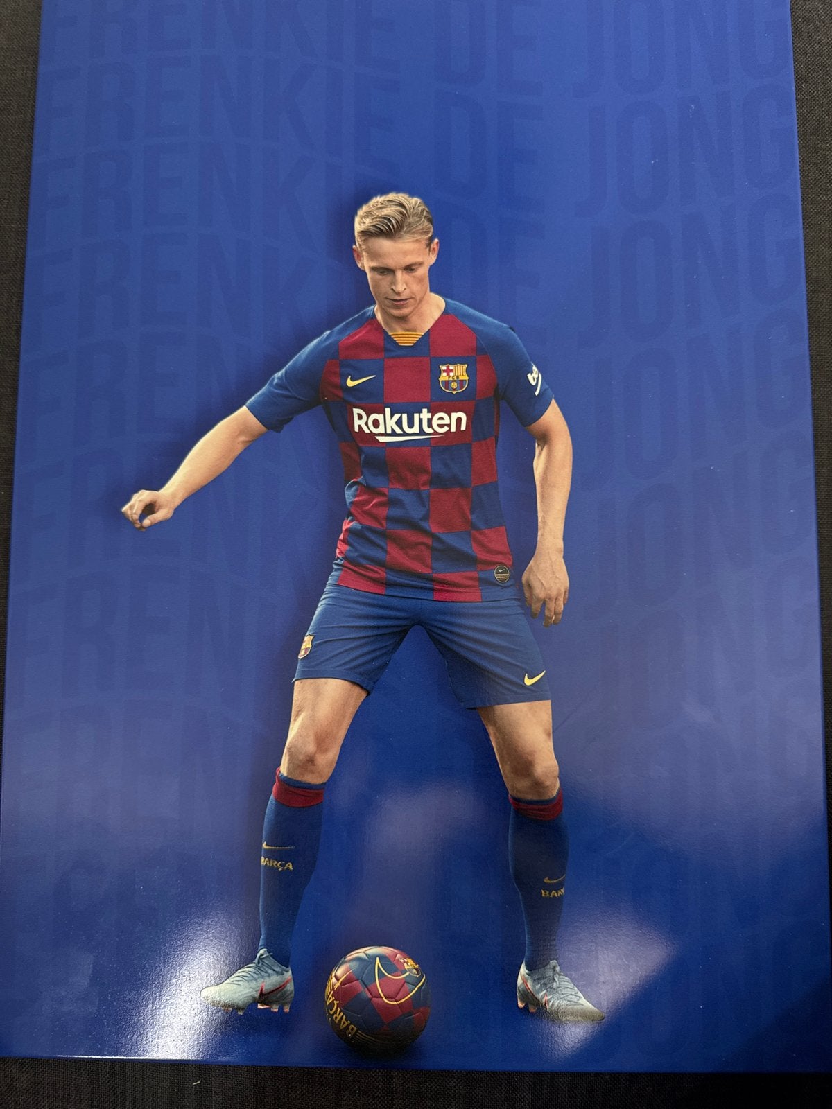Frenkie de Jong FC Barcelona Shirt Poster, Ophalen of Verzenden, Zo goed als nieuw, Clubaccessoires