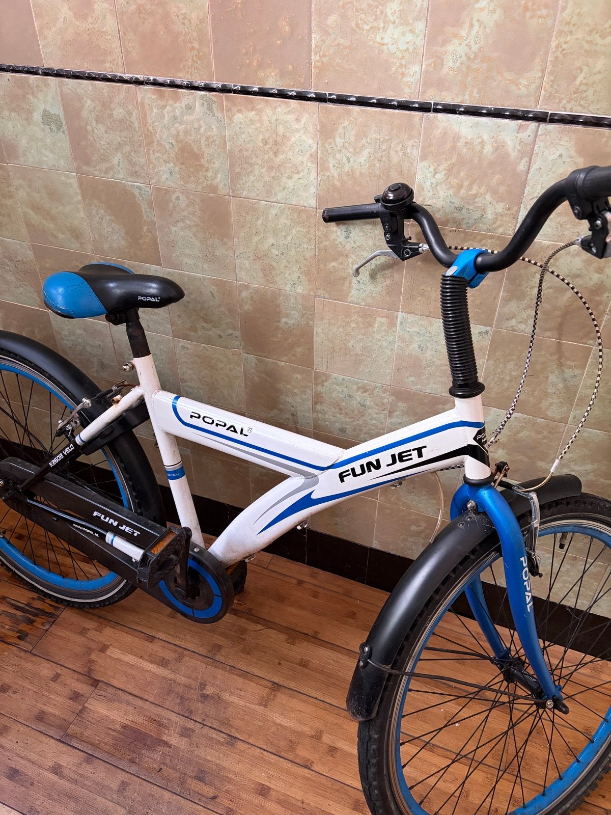 Popal Fun Jet fiets - Wit/Blauw 26 inch, Overige merken, Gebruikt, Velgrem, Minder dan 49 cm