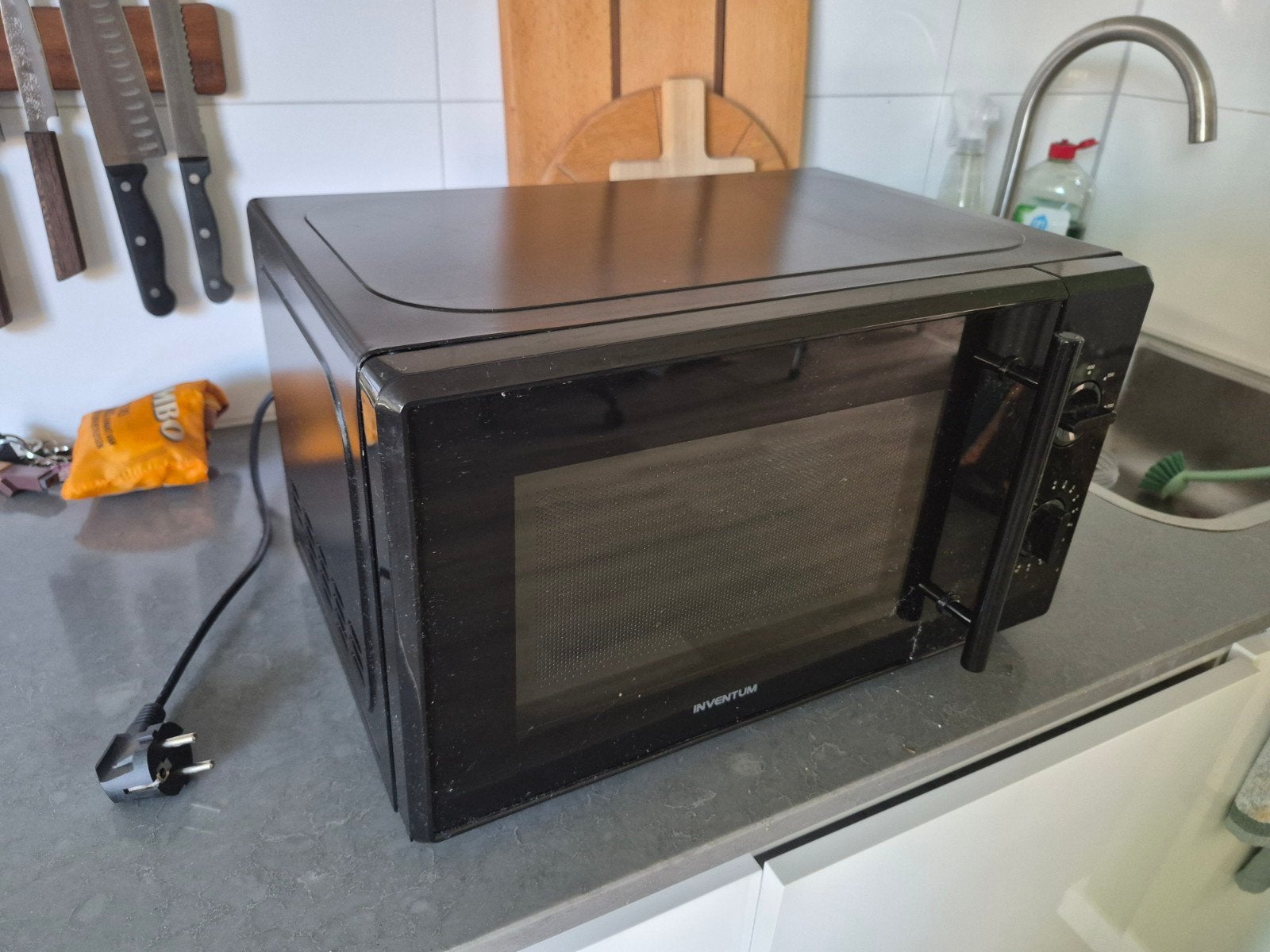 Inventum Magnetron - Zwart, Ophalen, Minder dan 45 cm, Draaiplateau, Vrijstaand