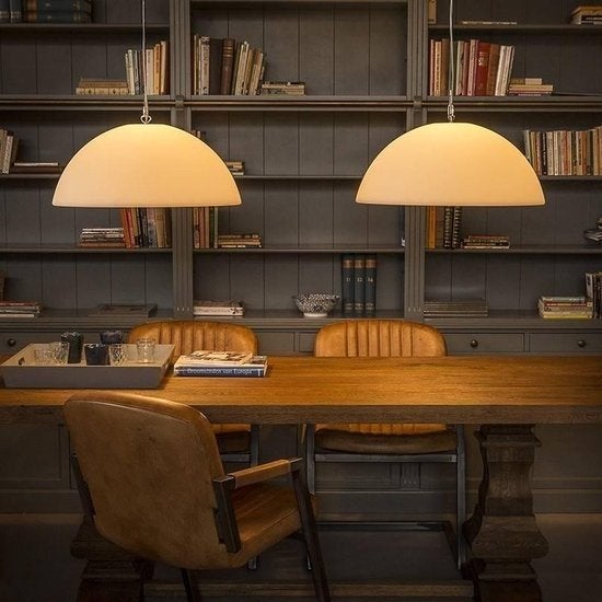 Set van 2 Formadri Basic Dome hanglampen – Wit (Ø 60 cm), Huis en Inrichting, Ophalen, Kunststof, Design, E27 (groot)