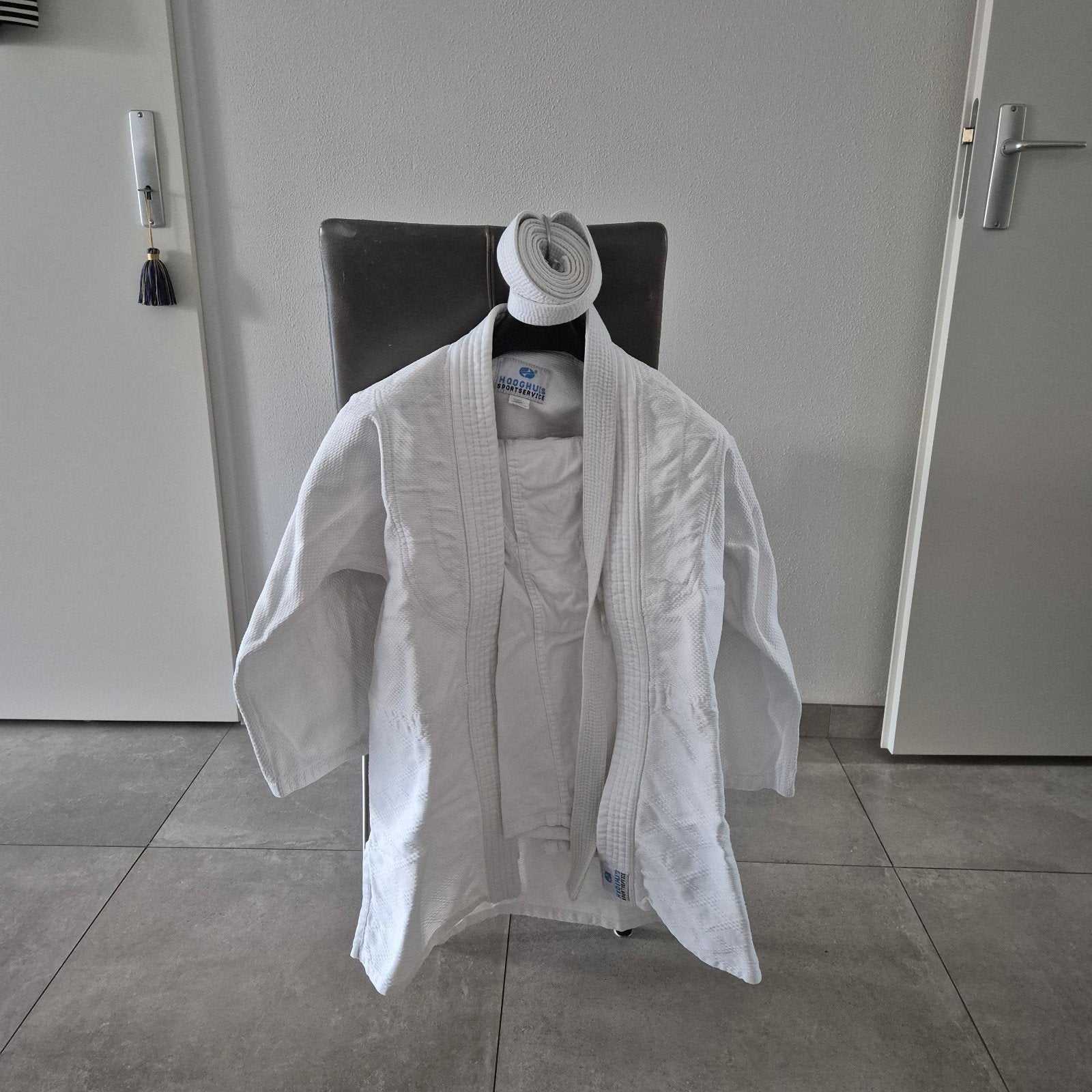 Hooghuis Judopak Maat 170 - Inclusief Band, Maat M, Ophalen of Verzenden, Gebruikt, Judo
