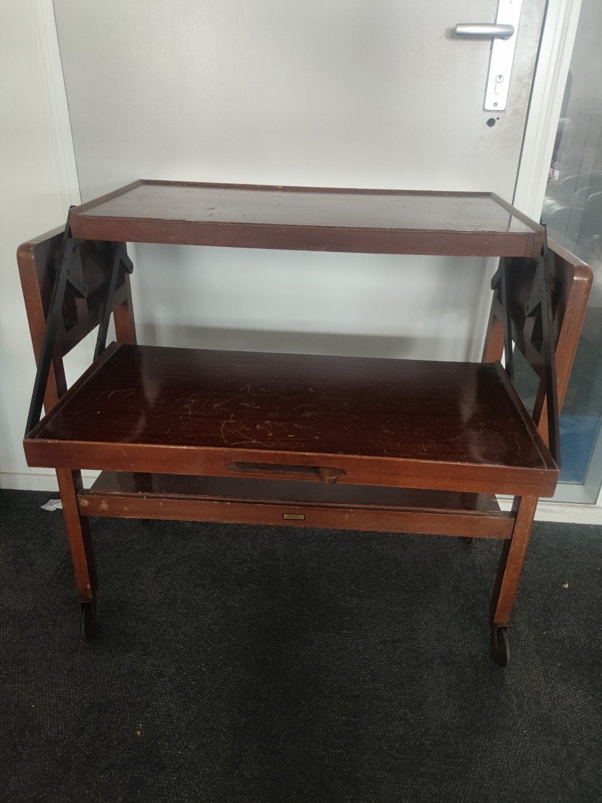 Vintage Tri-Magic Serveerwagen - Opklapbaar Hout, Antiek en Kunst, Ophalen