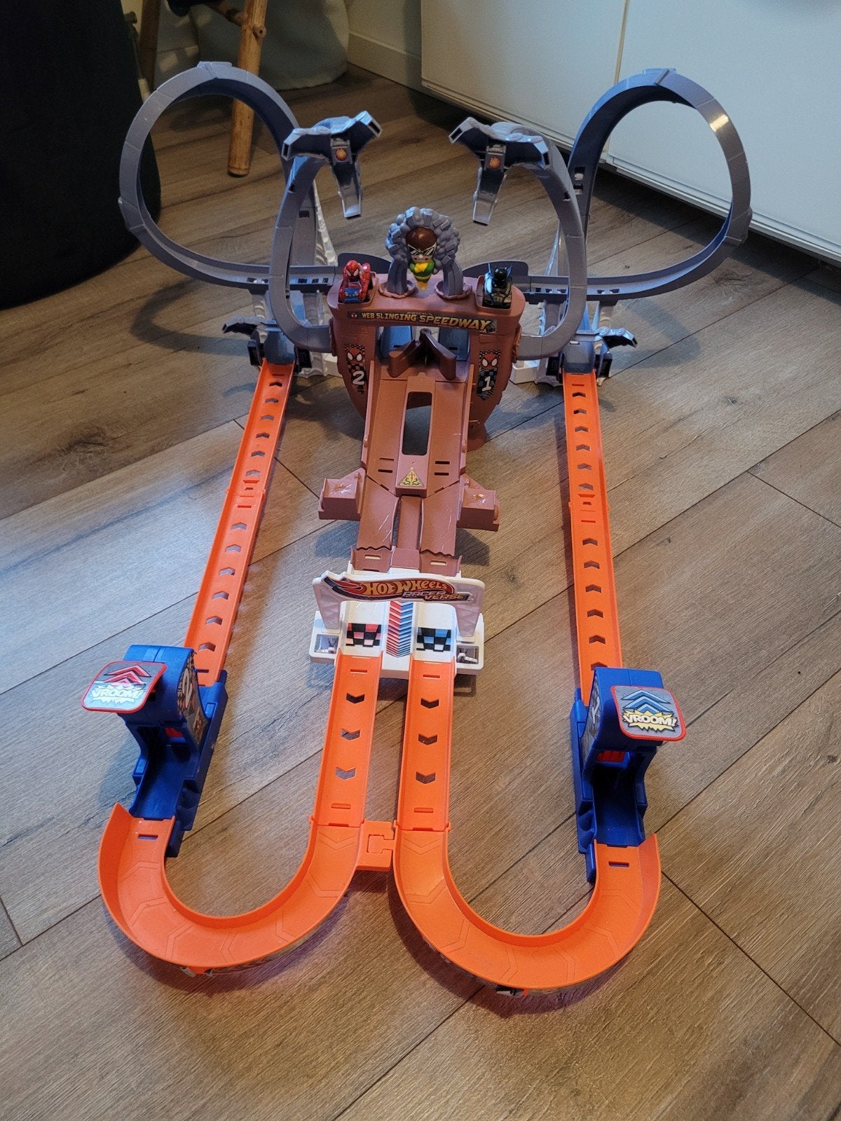 Hotwheels baan spiderman, Ophalen, Gebruikt, Handmatig, Hot Wheels