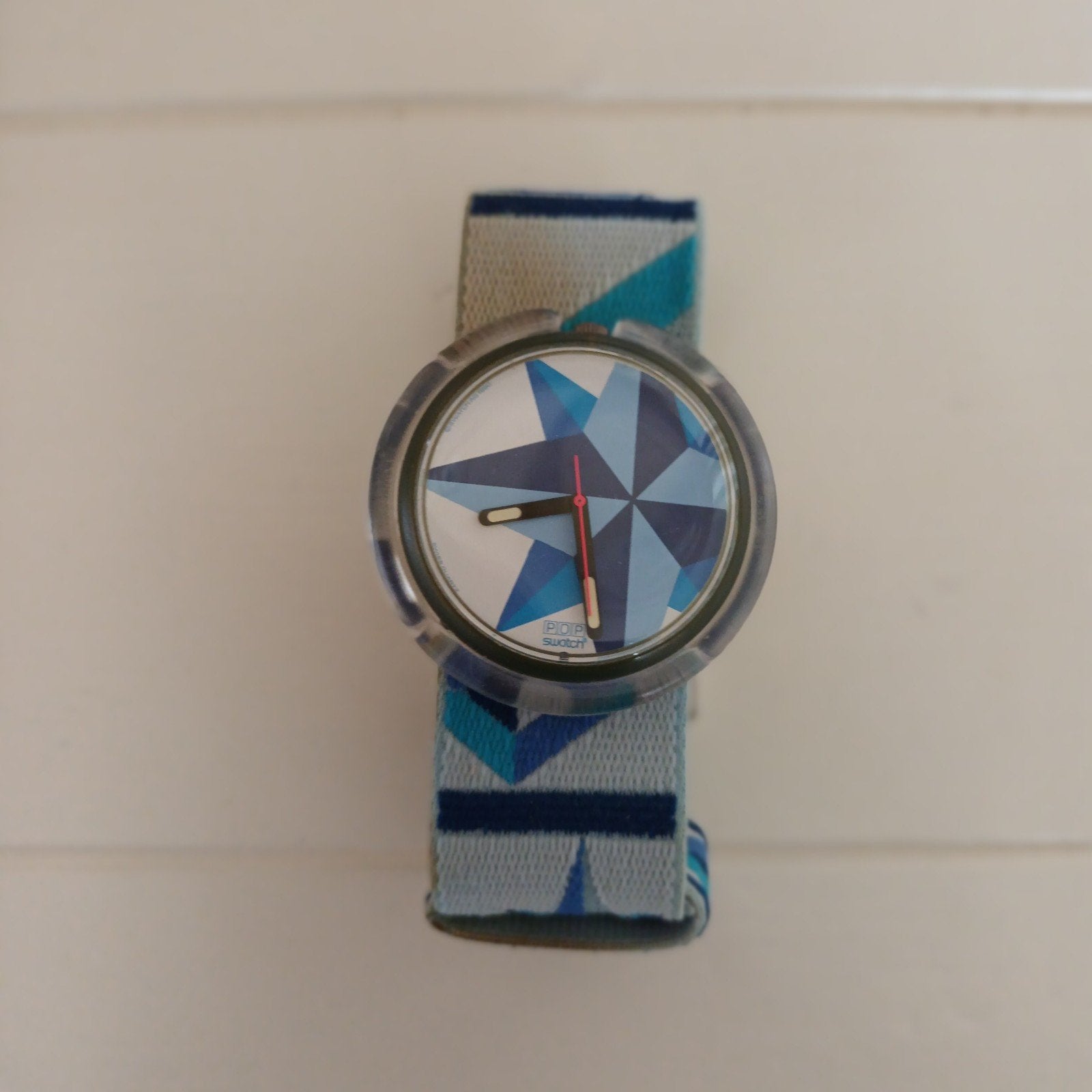Vintage Pop Swatch Icecapade PWN100 horloge, Ophalen of Verzenden, Gebruikt, Blauw, Jongen of Meisje