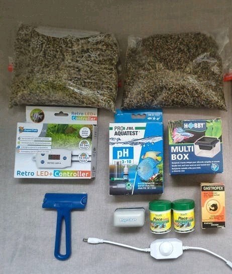 Diverse aquarium spullen, decoratie, grind, Dieren en Toebehoren, Vissen | Aquaria en Toebehoren, Ophalen of Verzenden, Gebruikt
