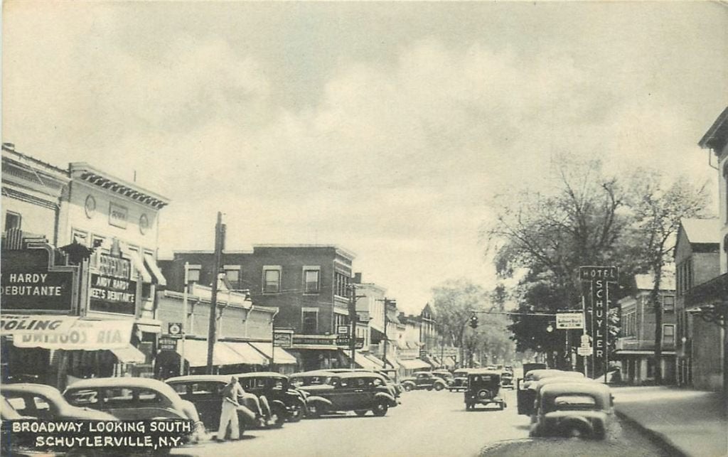 379-113-009 Schuylerville NY Broadway, Verzenden, Voor 1920, Overig Europa