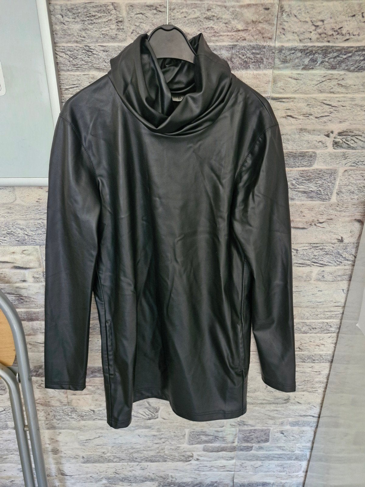 Leren jurk met kol maat xs, Kleding | Dames, Jurken, Onbekend, Ophalen of Verzenden, Zo goed als nieuw, Onbekend