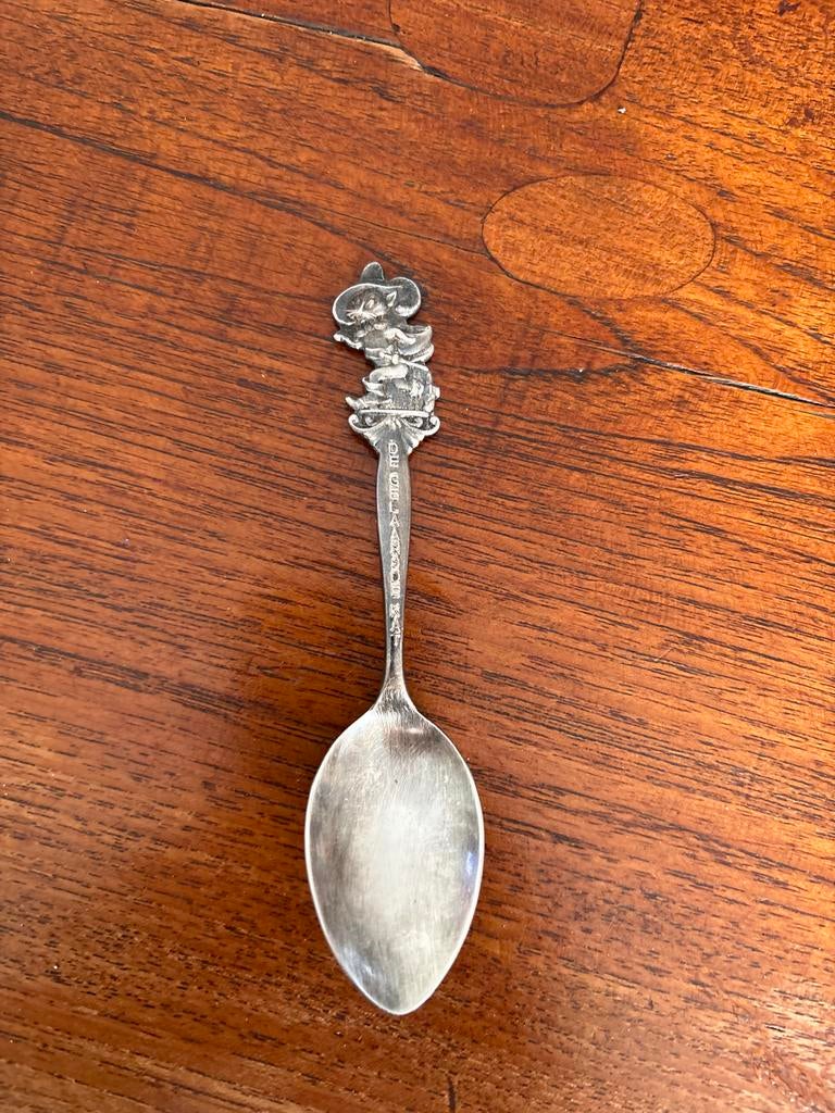 Vintage verzamellepel met Mickey Mouse figuur, Ophalen of Verzenden
