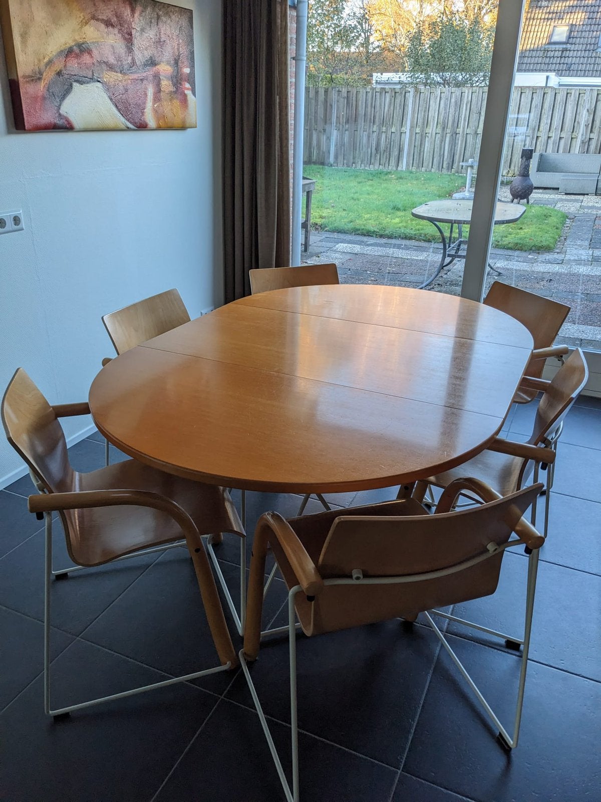 Eettafel thonet, Huis en Inrichting, Tafels | Eettafels, Ophalen, Gebruikt, Ovaal, 100 tot 150 cm
