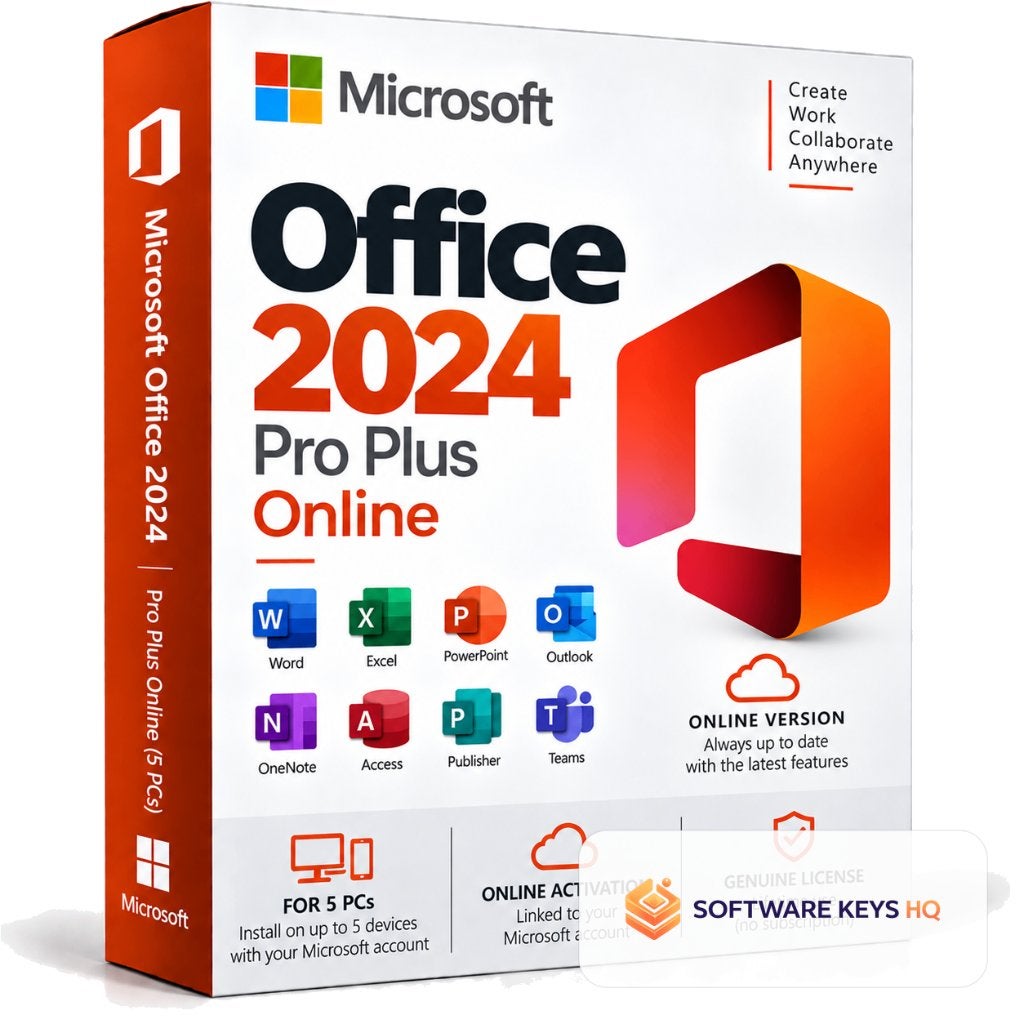 Office 2024 Professional Plus Licentie Key - 5 PC's, Ophalen of Verzenden, Outlook, Windows