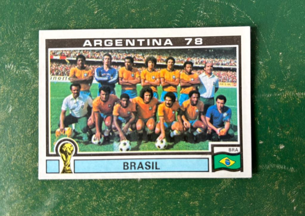 Panini plaatje team Brazilie WK 1978, Verzamelen, Ophalen of Verzenden, Zo goed als nieuw