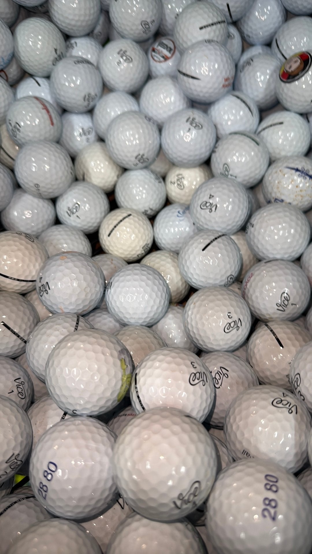 Vice pro golfballen 50 stuks AAAA kwaliteit, Ophalen of Verzenden, Zo goed als nieuw, Bal(len)