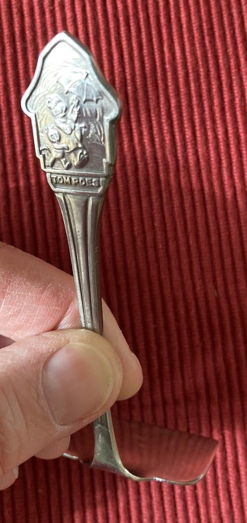 Kinderbestek eetschraper (food poosher) Tom Poes vintage, Ophalen of Verzenden
