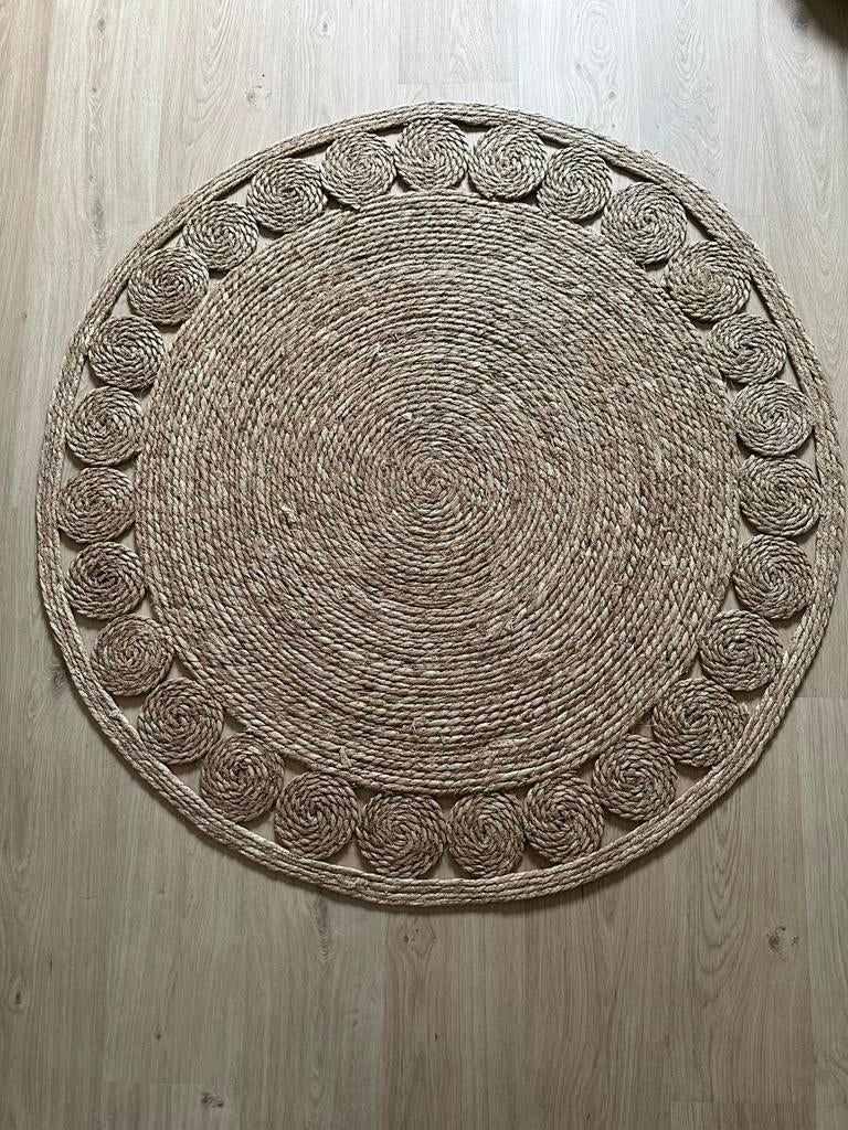 Rond vloerkleed riet, Ophalen, Gebruikt