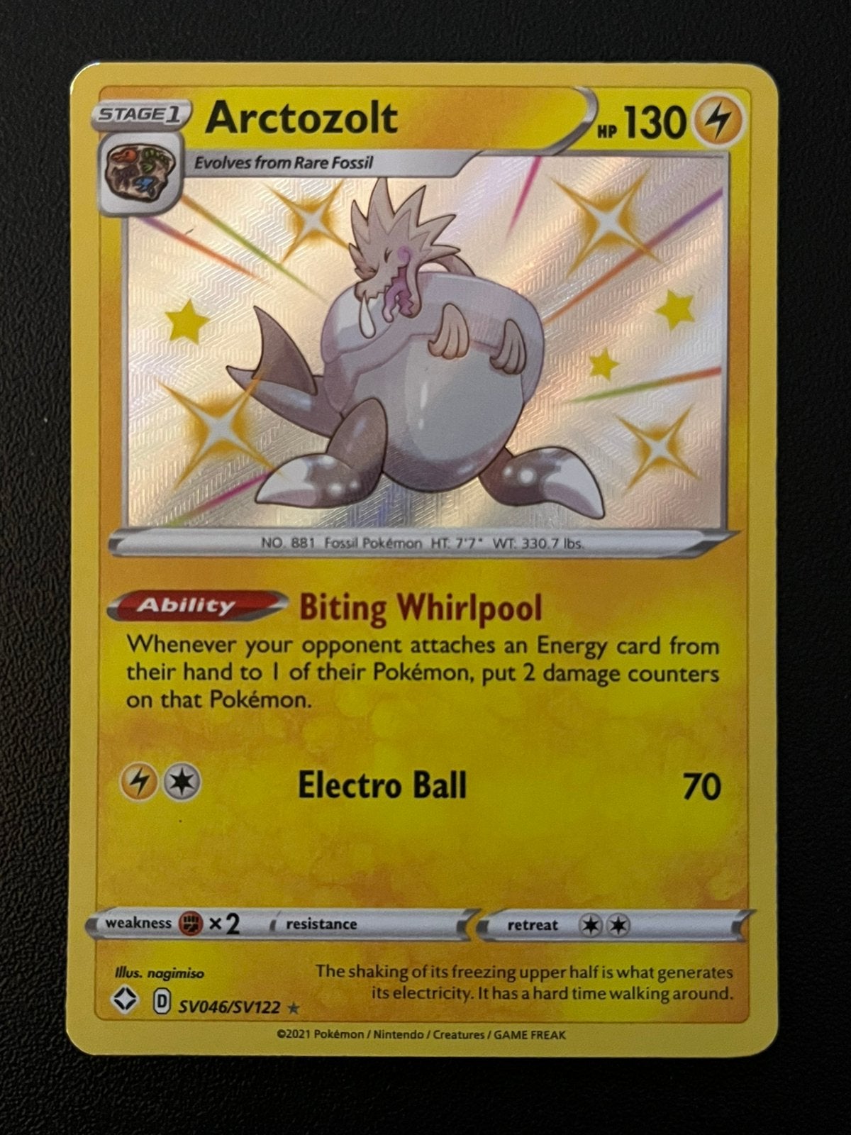Arctozolt (SHF SV46) Pokémon - Shining Fates, Ophalen of Verzenden, Zo goed als nieuw