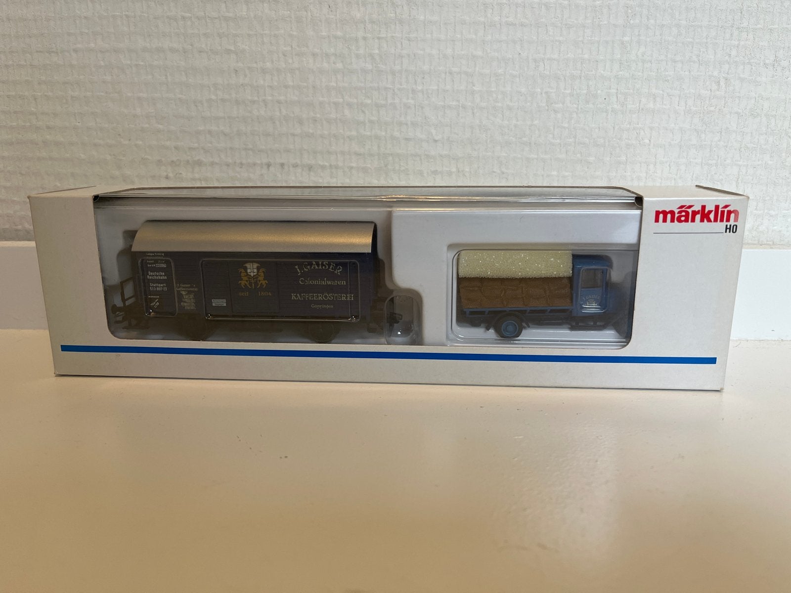 Märklin Museum 1998 Wagon met vrachtwagen, Wisselstroom, Ophalen of Verzenden, Analoog, Märklin