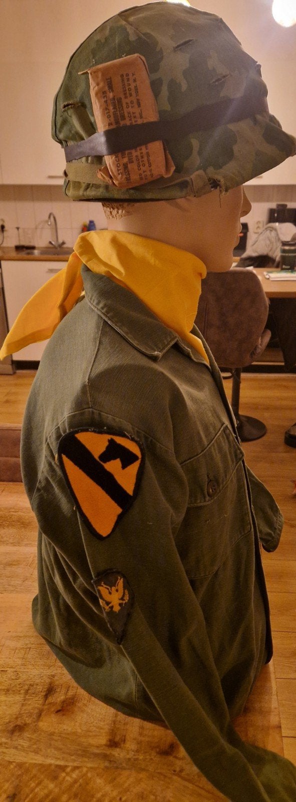 1st Cavalry Division Vietnam war, Ophalen of Verzenden, Landmacht, Amerika, Helm of Baret