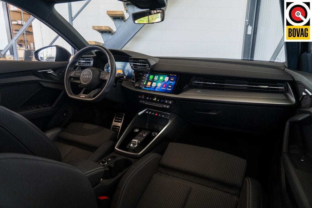 Audi A3 Sportback 40 TFSI e S-line | Matrix | Carplay | Stoe, Auto's, Audi, Gebruikt, 4 cilinders, Leder en Stof, Plug-in hybride