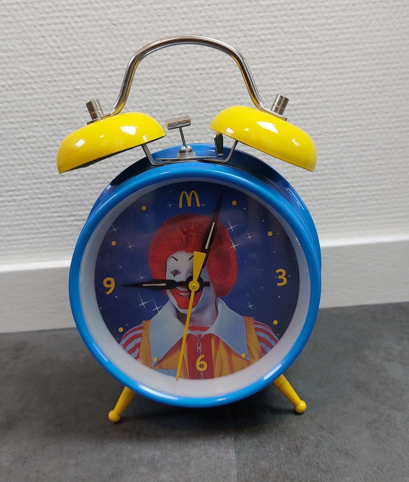 Vintage Ronald McDonald Wekker  | Jaren 80/90 Bel Klok, Witgoed en Apparatuur, Wekkers, Ophalen of Verzenden, Zo goed als nieuw