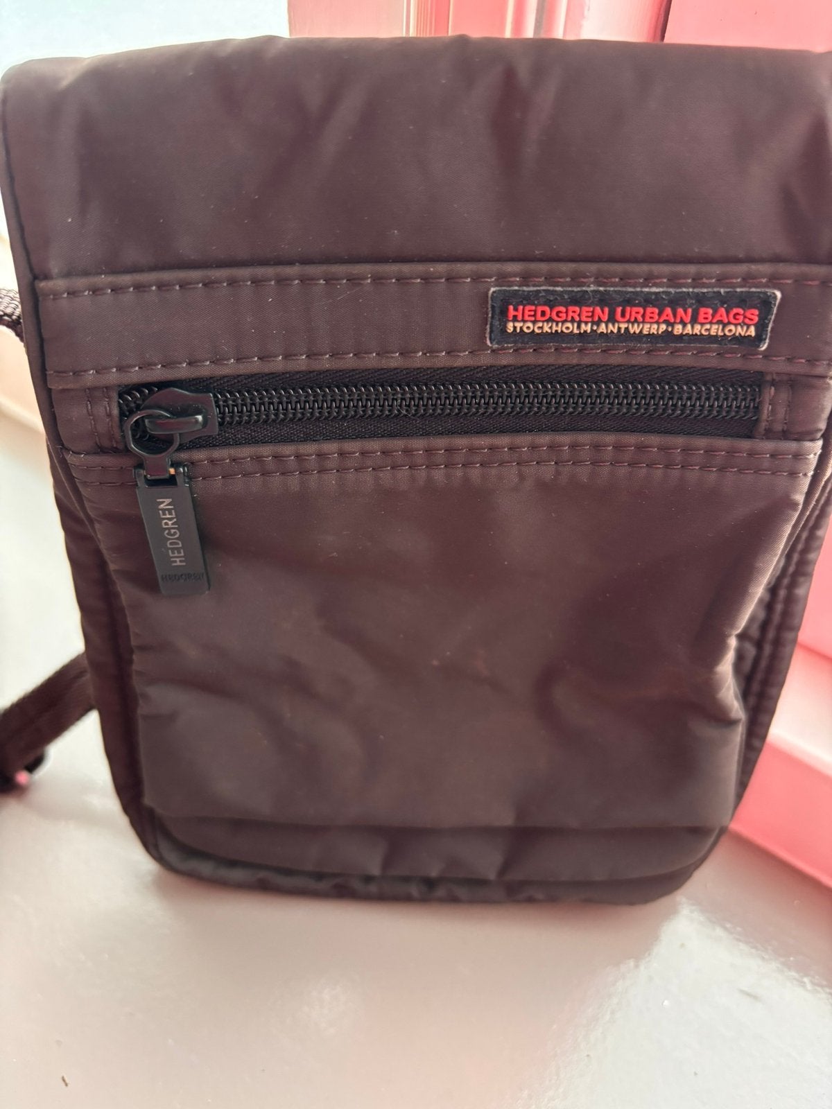 Hedgren urban bags herentasje bruin, Ophalen of Verzenden, Zo goed als nieuw, Bruin