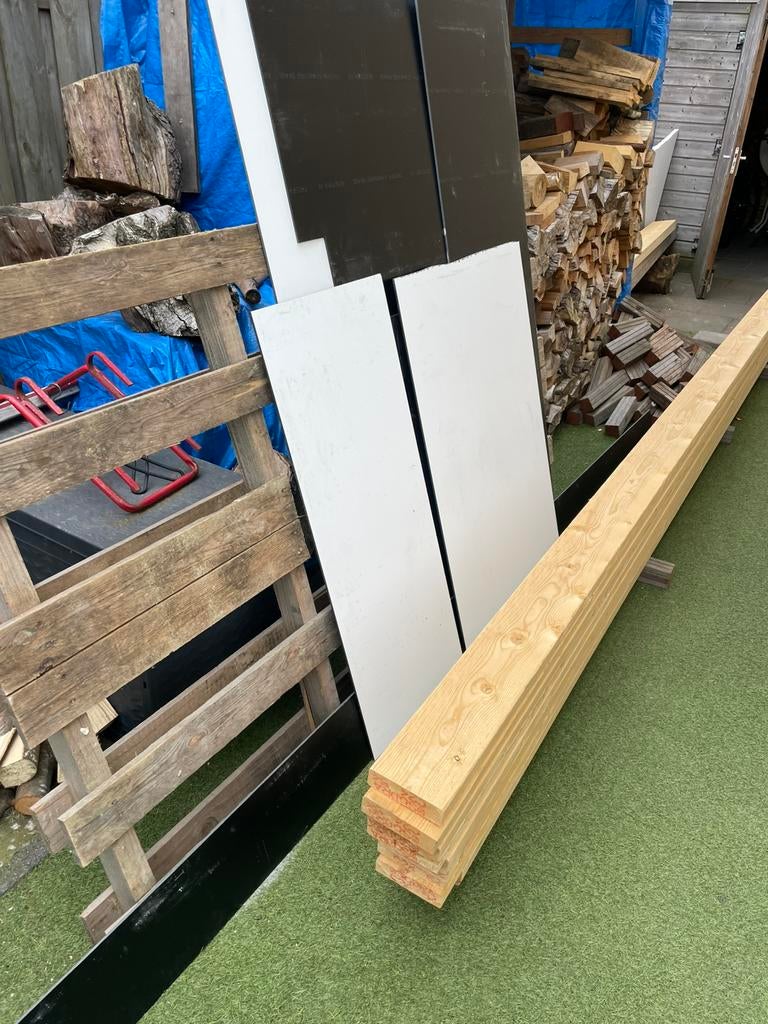 Trespa hpl platen en stroken 6mm zuiverwit, kleurcode A05.00, Doe-het-zelf en Verbouw, Platen en Panelen, Nieuw, HPL, Minder dan 20 mm