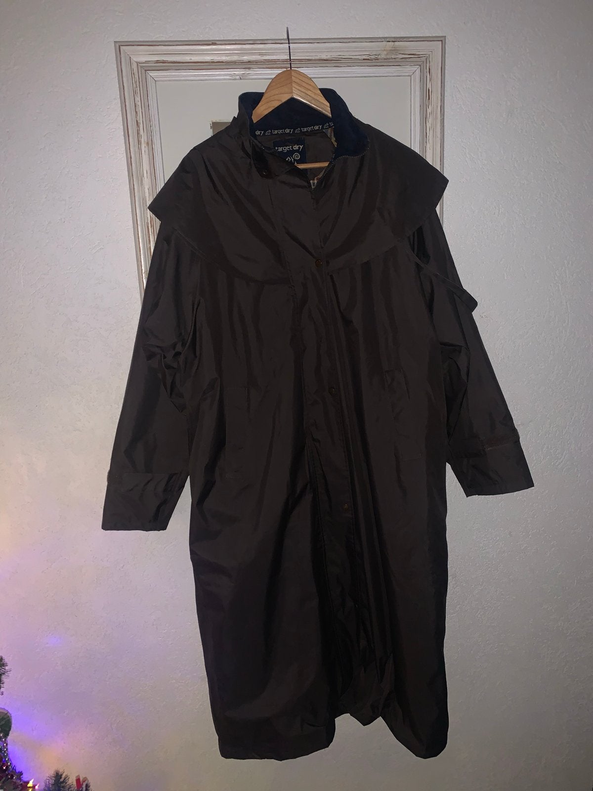 Target Dry lange regenjas/duster, maat 18 (46/48), Ophalen of Verzenden, Zo goed als nieuw, Maat 46/48 (XL) of groter, Bruin
