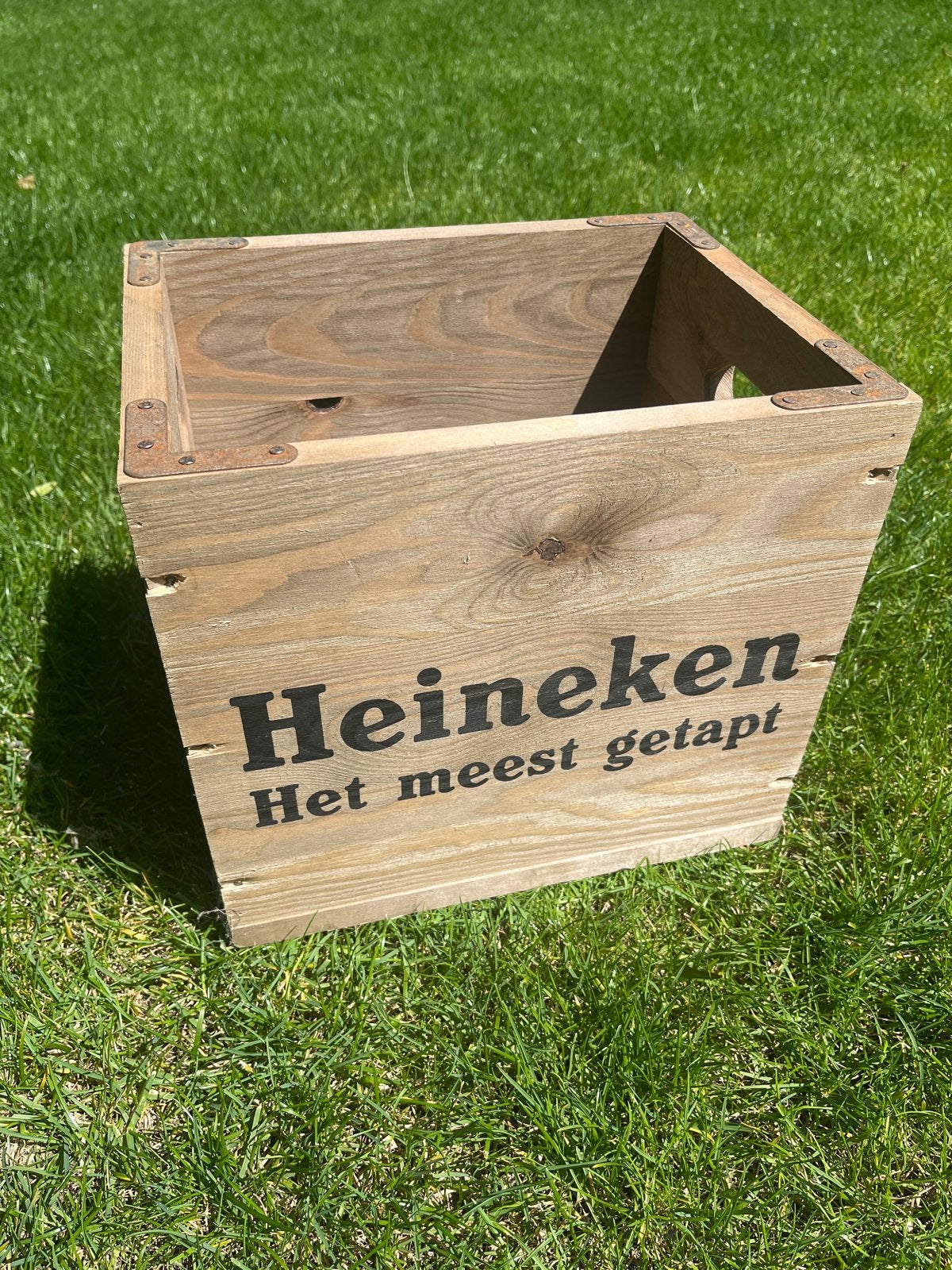 Heineken houten bierkrat - Vintage look, Huis en Inrichting, Woonaccessoires | Kisten, Ophalen, Gebruikt, Overige houtsoorten