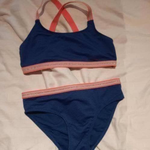 Bikini blauw roze 146 / 152 merk we, Verzenden, Meisje, Sport- of Zwemkleding