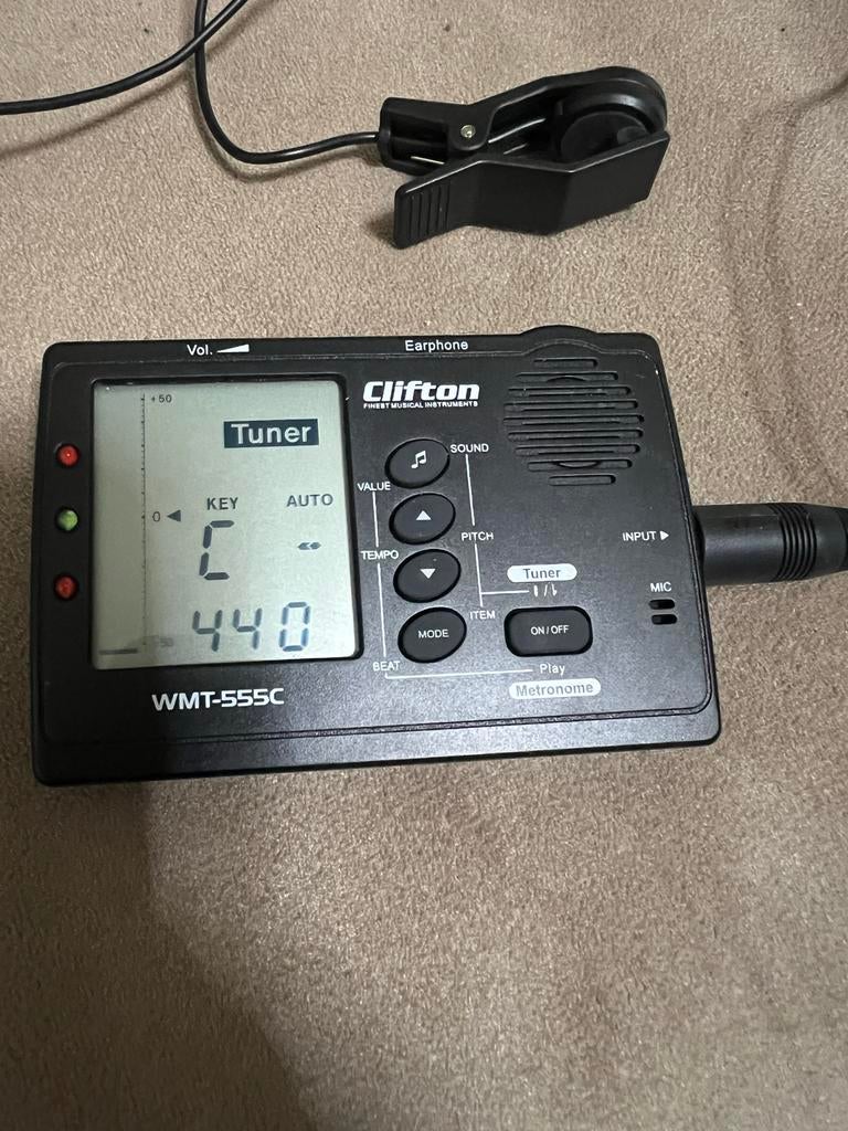 Clifton WMT-555C Tuner en Metronoom, Ophalen of Verzenden, Zo goed als nieuw