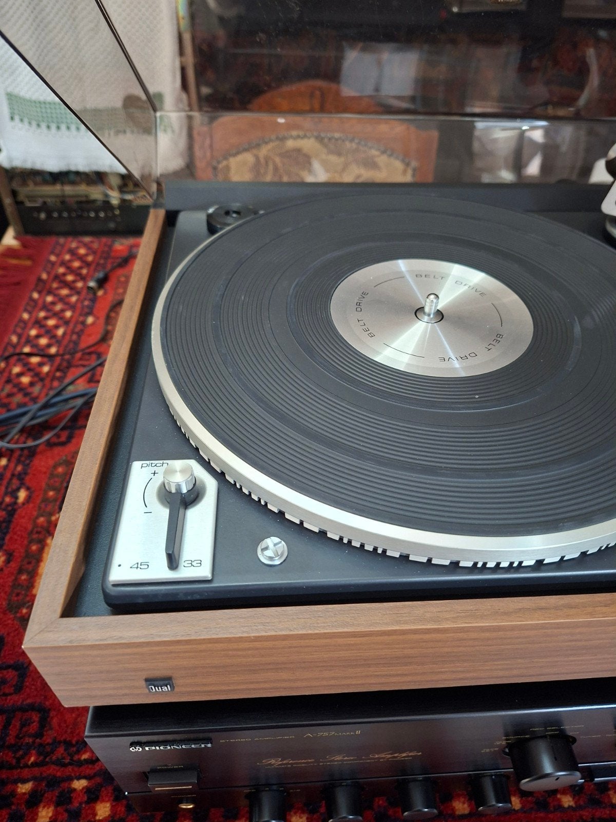 Dual 1249 Platenspeler - Volautomatisch en Pitch-regelaar, Ophalen, Zo goed als nieuw, Dual, Pitch-regelaar