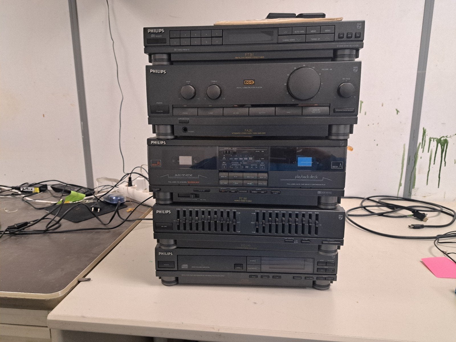 Philips Stereo Toren met Afstandsbedieningen, Ophalen, Philips, Gebruikt, Tuner of Radio