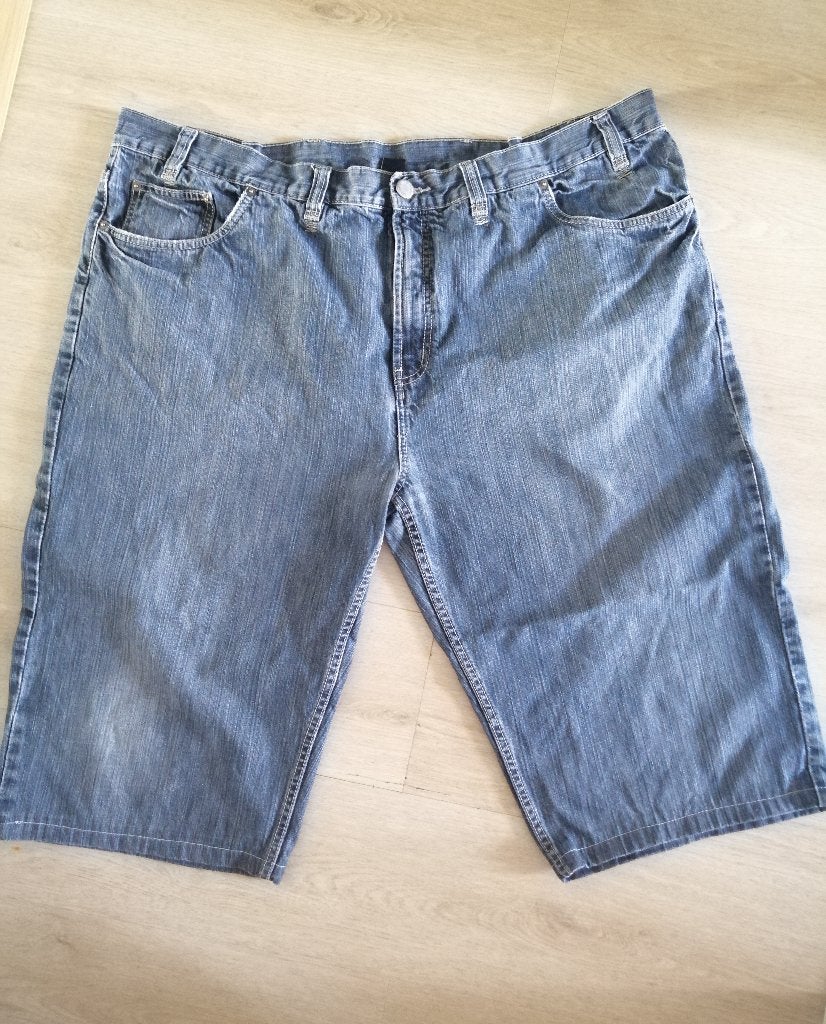 Heren korte spijkerbroek, grote maten, Kleding | Heren, Grote Maten, Ophalen of Verzenden, Gedragen, Blauw, Broek of Spijkerbroek