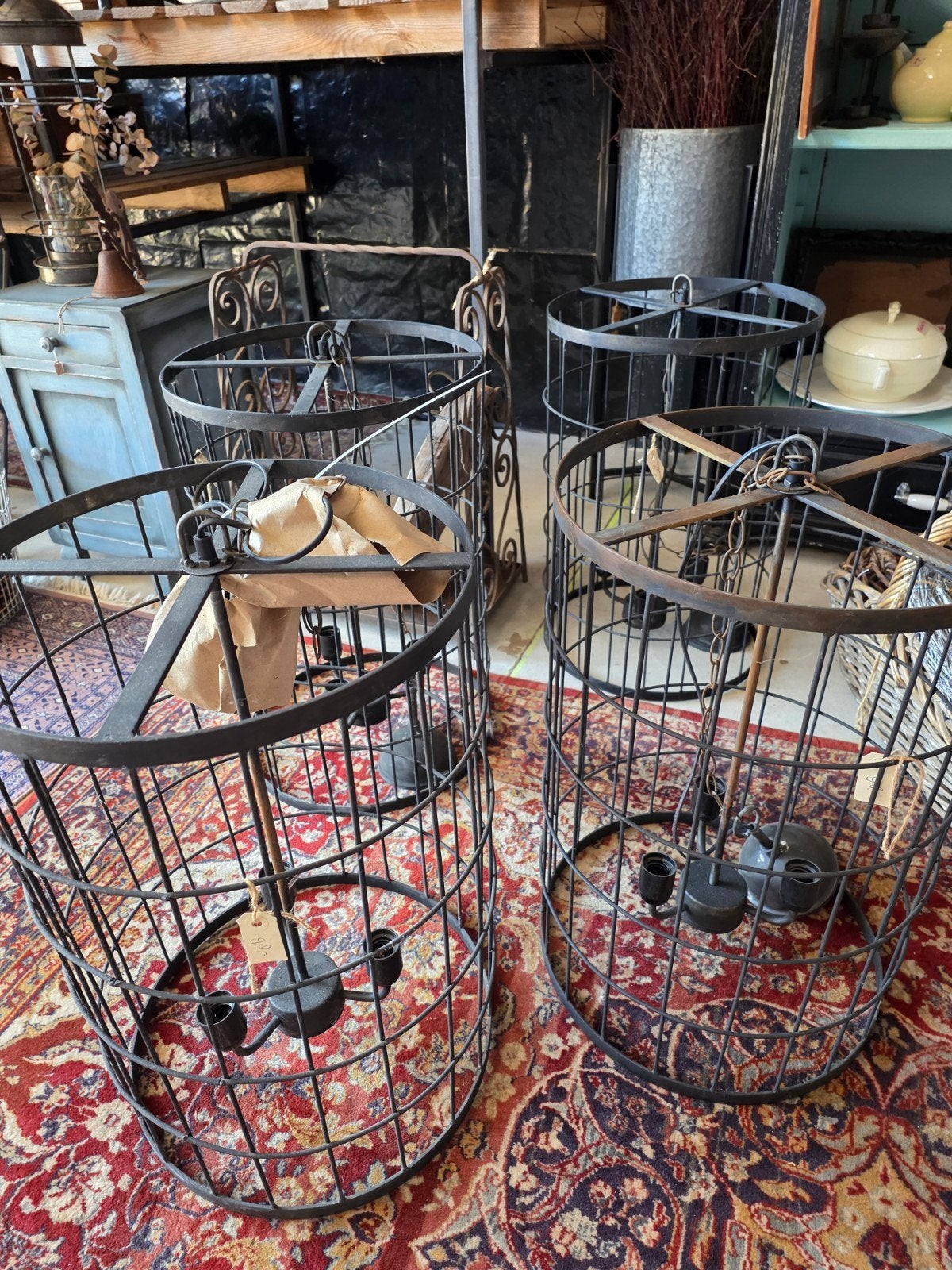 stoere industriële ijzeren hanglamp, Ophalen of Verzenden