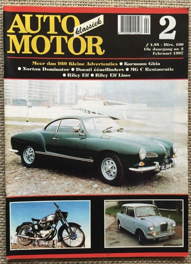AMK: Karmann Ghia Type 14, MGC, Riley Elf, Norton Dominator, Ophalen of Verzenden, Zo goed als nieuw, Algemeen