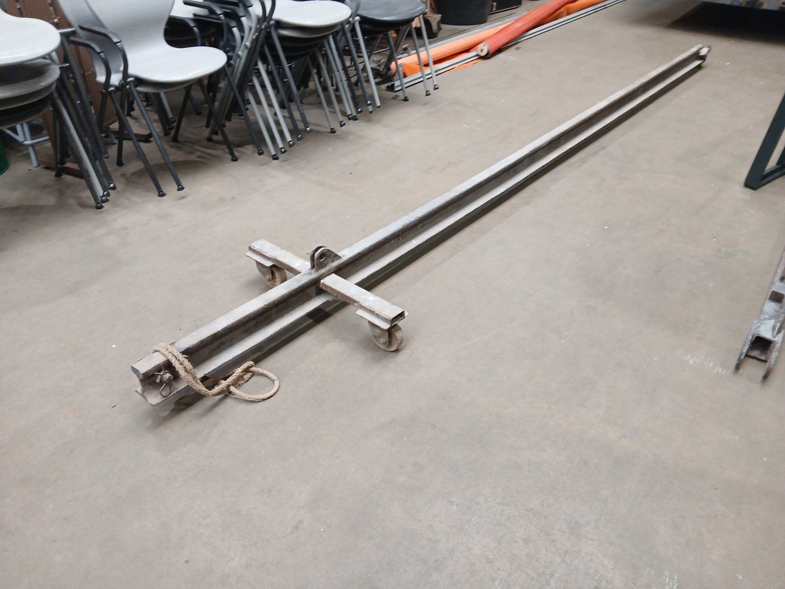 Trekbalk richt balk autoschade spoorrails rails spoorlijn, Ophalen of Verzenden, Trekbalk, Autoschade, Richt balk