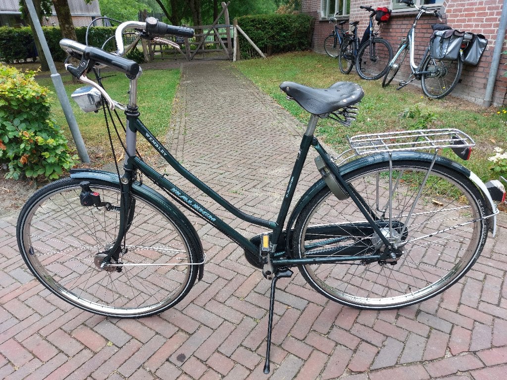 Prachtige vintage donkergroene Raleigh Wembley, Gebruikt, Versnellingen, 56 cm of meer, Trommelrem