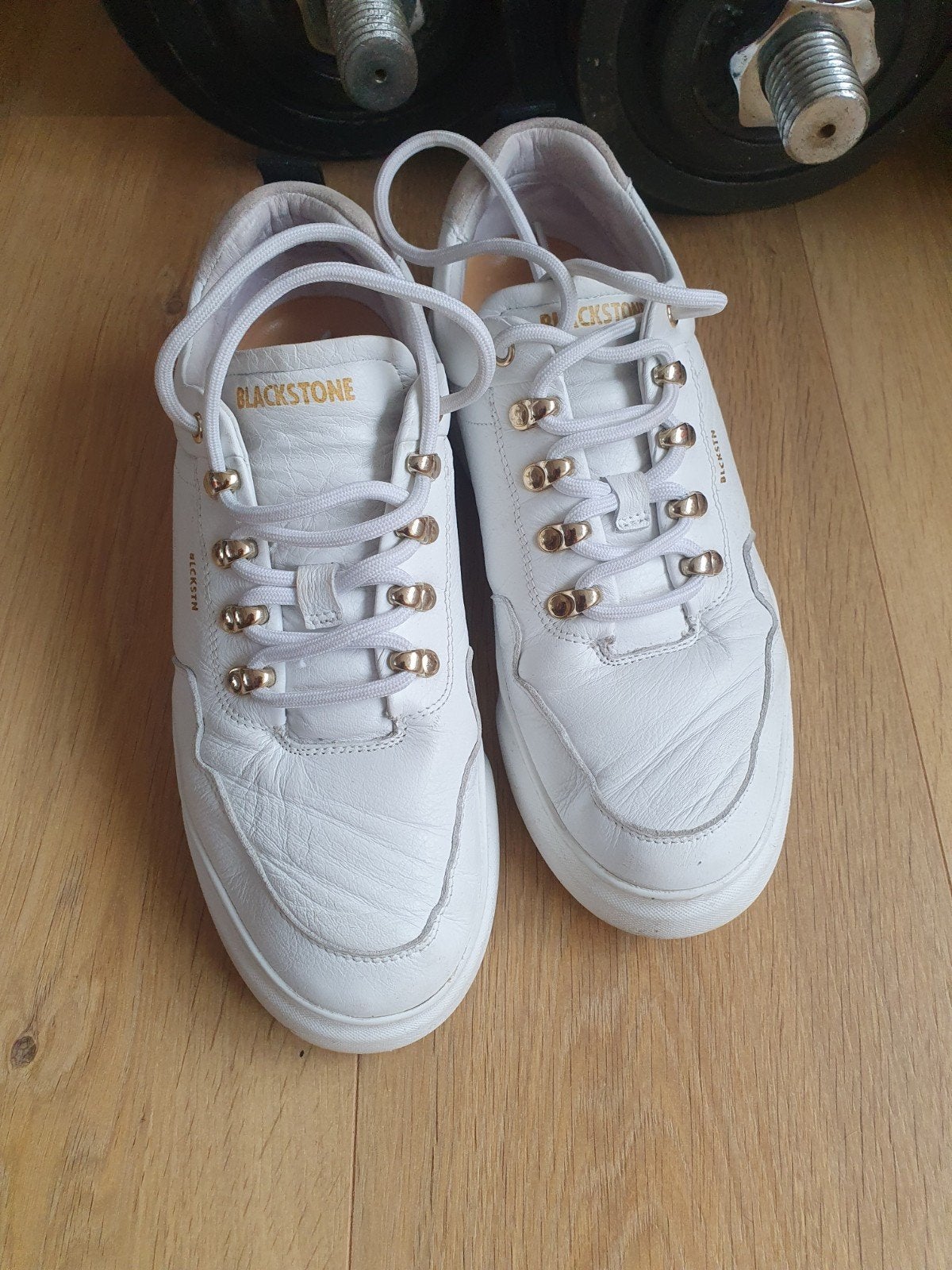 Blackstone Witte Sneakers Maat 40 - Gedragen, Prima Conditie, Wit, Ophalen of Verzenden, Blackstone, Sneakers of Gympen