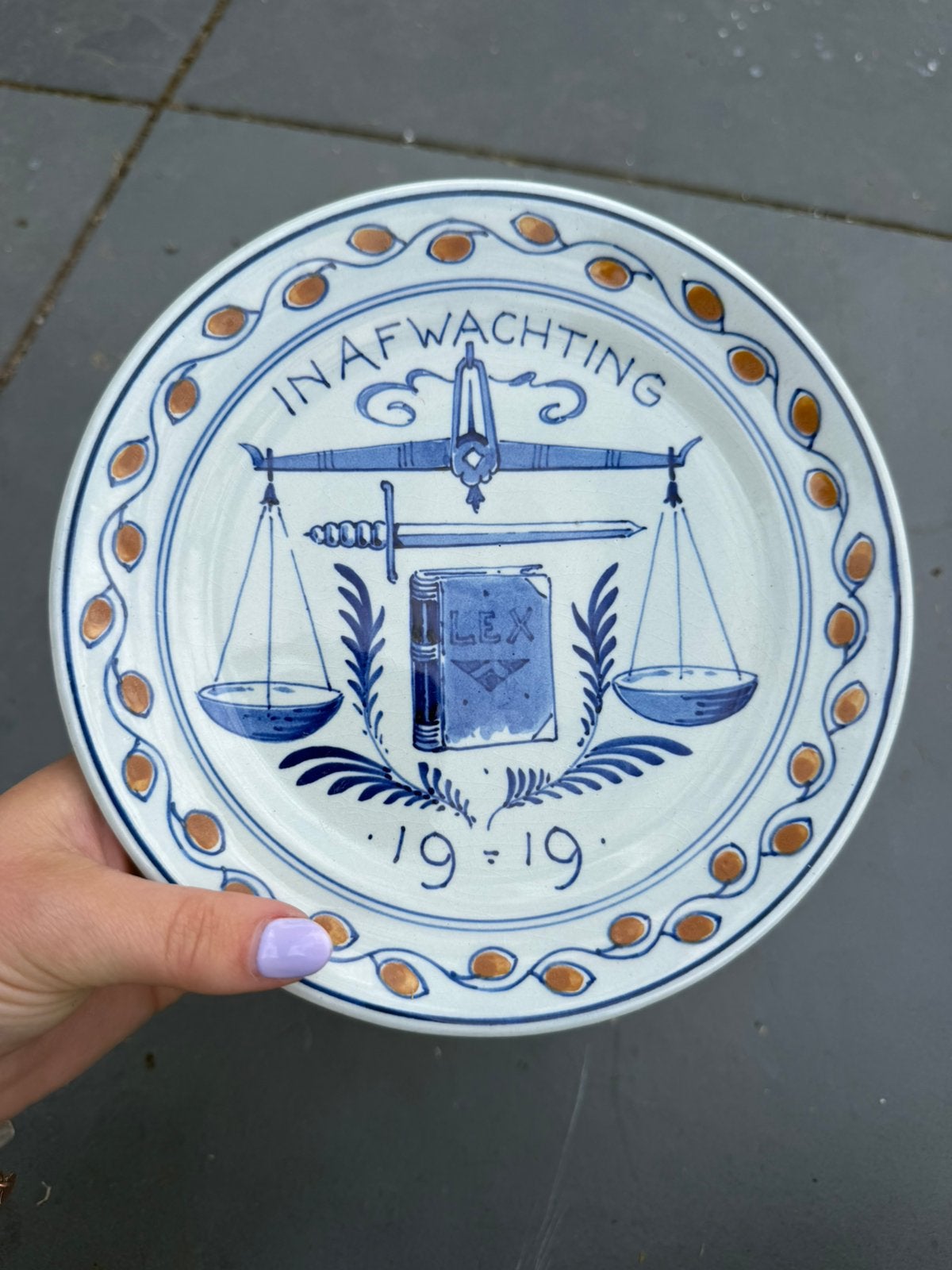 Delfs blauw bord, Ophalen of Verzenden