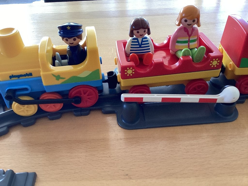 Playmobil 123 treinbaan met extra poppetjes., Ophalen of Verzenden, Zo goed als nieuw, Complete set