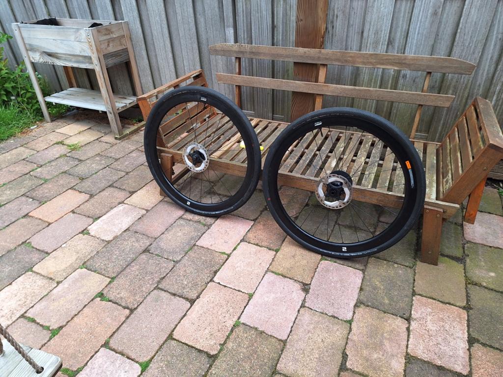 Giant slr2 carbon velgen incl. Schwalbe gravelbanden, Fietsen en Brommers, Fietsonderdelen, Gebruikt, Giant, Racefiets, Carbon