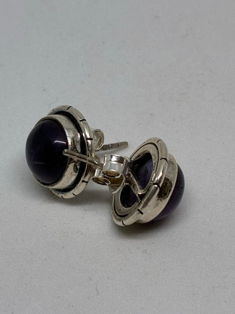Zilveren oorbellen met amethist, Sieraden, Tassen en Uiterlijk, Zilver en edelstenen, Vagif.hamidov@hotmail.com, Nieuw, Ophalen of Verzenden