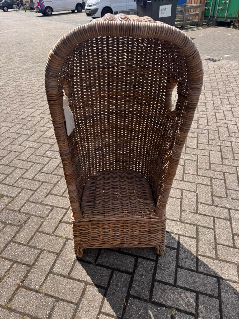 Super gave rotan kinder strandstoel, Tuin en Terras, Tuinstoelen, Ophalen, Zo goed als nieuw, Rotan