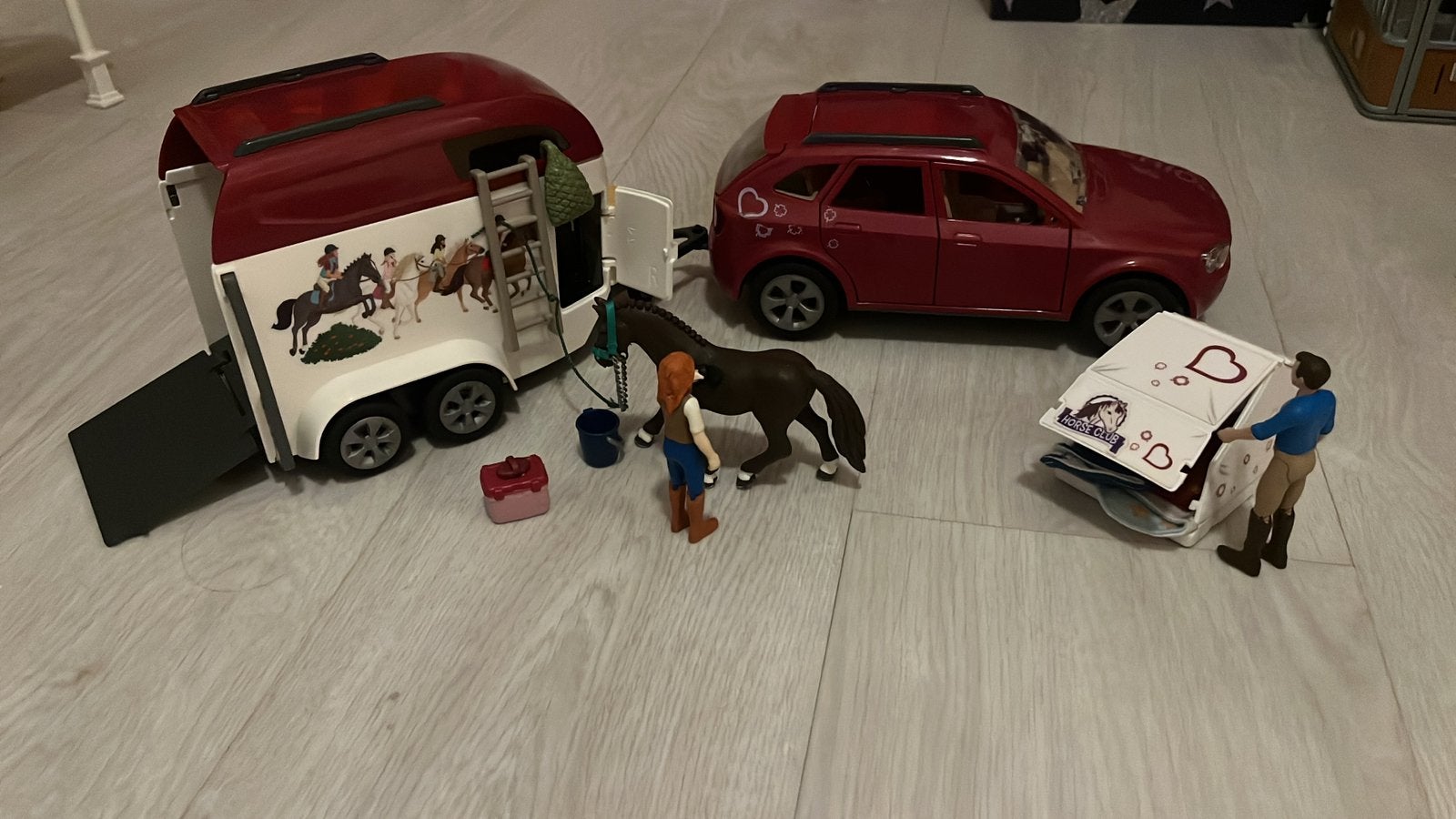 Sleich trailer met paard, Verzamelen, Ophalen, Gebruikt