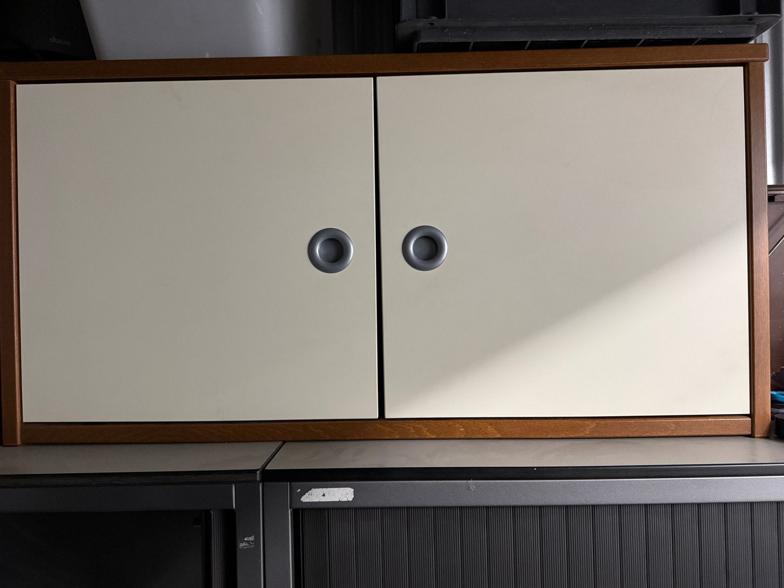 Wandkastjes met twee deuren - Hout en crème, Ophalen, Gebruikt