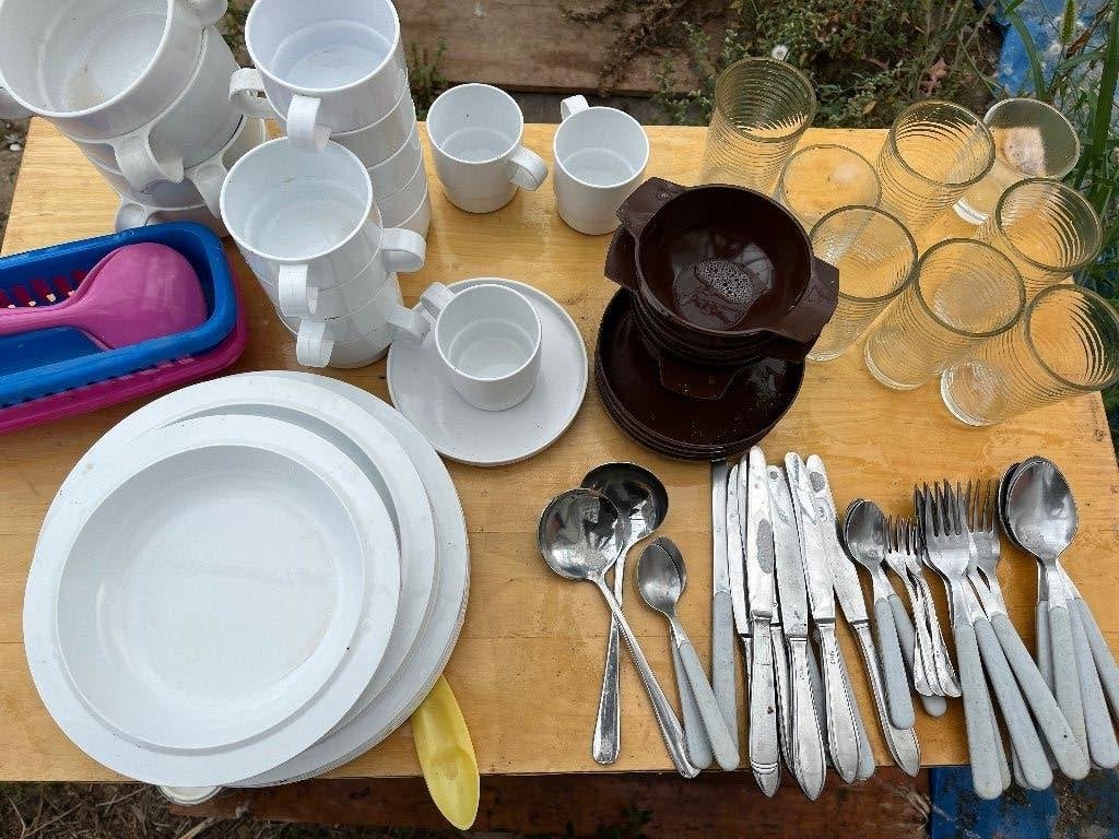 Camping servies, Ophalen of Verzenden, Zo goed als nieuw