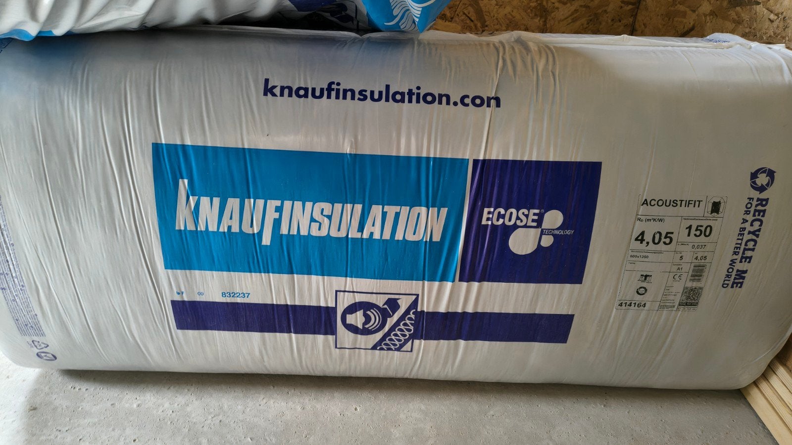 Knauf acoustifit 150mm, Ophalen, 12 cm of meer, Nieuw, 5 tot 10 m²