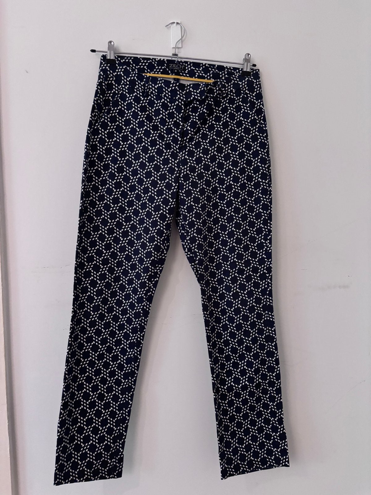 Zilch Amsterdam Broek met patroon - Maat M, Maat 38/40 (M), Blauw, Ophalen of Verzenden, Lang
